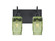 Besa Milo 4 Vanity, Green, Black Finish, 2x60W Medium Base (127|2WG-MILO4GR-BK)