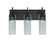 Besa Juni 10 Vanity, Blue Bubble, Black Finish, 3x60W Medium Base (127|3WG-JUNI10BL-BK)