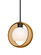 Besa Mana Pendant, Amber/Opal, Bronze Finish, 1x60W Medium Base (127|1TT-MANAAM-BR)