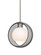 Besa Mana Pendant, Smoke/Opal, Satin Nickel Finish, 1x60W Medium Base (127|1TT-MANASM-SN)