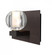 Besa, Boca Vanity, Clear, Bronze Finish, 1x5W LED (127|1WF-BOCACL-LED-BR)