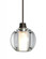 Besa, Boca 5 Cord Pendant For Multiport Canopies, Clear, Bronze Finish, 1x3W LED (127|X-BOCA5CL-LED-BR)