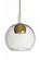 Besa, Benji Cord Pendant, Clear/Medium, Bronze Finish, 1x9W LED (127|1JT-BENJICLMD-LED-BR)