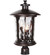 Summerhays 17.25'' 3 Light Outdoor Post Mount in Oiled Bronze Gilded with Clear Hammered Glass (20|Z7125-OBG)