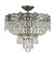 Majestic 3 Light Swarovski Strass Crystal Historic Brass Semi Flush Mount (205|1483-HB-CL-S)