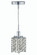 Mini 1 light Chrome Pendant (758|1281D-R-P-CL/SS)