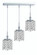 Mini 3 light Chrome Pendant (758|1283D-O-P-CL/SS)