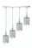 Mini 4 light Chrome Pendant (758|1284D-O-R-CL/SA)