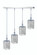 Mini 4 light Chrome Pendant (758|1284D-O-R-CL/SS)