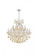 Maria Theresa 24 light Chrome Chandelier Golden Teak (Smoky) Royal Cut Crystal (758|2800D36C-GT/RC)