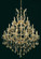 Maria Theresa 28 light Gold Chandelier Golden Teak (Smoky) Royal Cut Crystal (758|2800D38G-GT/RC)