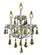 Maria Theresa 3 Light Chrome Wall Sconce Golden Teak (Smoky) Royal Cut Crystal (758|2801W3C-GT/RC)