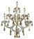 Maria Theresa 7 Light Chrome Wall Sconce Golden Teak (Smoky) Royal Cut Crystal (758|2801W7C-GT/RC)