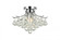 Toureg 3 light Chrome Flush Mount Clear Royal Cut Crystal (758|V8000F16C/RC)