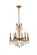 Rosalia 6 light French Gold Chandelier Golden Teak (Smoky) Royal Cut Crystal (758|9206D23FG-GT/RC)