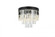 Sydney 9 light Matte Black Flush Mount Clear Royal Cut Crystal (758|1201F20MB/RC)