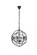 Geneva 4 light Dark Bronze Pendant Clear Royal Cut crystal (758|1130D17DB/RC)
