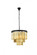 Sydney 9 light Matte Black Chandelier Golden Teak (Smoky) Royal Cut Crystal (758|1201D20MB-GT/RC)