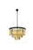 Sydney 9 light Matte Black Chandelier Golden Teak (Smoky) Royal Cut Crystal (758|1201D26MB-GT/RC)