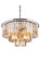 Sydney 9 Light Polished Nickel Chandelier Golden Teak (Smoky) Royal Cut Crystal (758|1201D26PN-GT/RC)