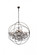 Geneva 18 light Dark Bronze Chandelier Silver Shade (Grey) Royal Cut crystal (758|1130G43DB-SS/RC)