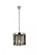 Sydney 3 light polished nickel Pendant Silver Shade (Grey) Royal Cut Crystal (758|1208D12PN-SS/RC)