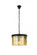 Sydney 3 light Matte Black Pendant Golden Teak (Smoky) Royal Cut Crystal (758|1208D16MB-GT/RC)