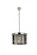 Sydney 3 light polished nickel Pendant Silver Shade (Grey) Royal Cut Crystal (758|1208D16PN-SS/RC)