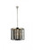 Sydney 6 light polished nickel Pendant Silver Shade (Grey) Royal Cut Crystal (758|1208D20PN-SS/RC)