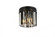 Sydney 3 light Matte Black Flush Mount Silver Shade (Grey) Royal Cut Crystal (758|1208F12MB-SS/RC)
