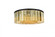 Sydney 10 light Matte Black Flush Mount Golden Teak (Smoky) Royal Cut Crystal (758|1208F43MB-GT/RC)