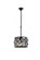 Madison 3 light Matte Black Pendant Silver Shade (Grey) Royal Cut Crystal (758|1214D12MB-SS/RC)