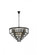 Sydney 33 light Matte Black Chandelier Silver Shade (Grey) Royal Cut Crystal (758|1231D44MB-SS/RC)