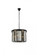 Sydney 6 light Matte Black Pendant Silver Shade (Grey) Royal Cut Crystal (758|1238D20MB-SS/RC)