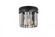 Sydney 3 light Matte Black Flush Mount Silver Shade (Grey) Royal Cut Crystal (758|1238F12MB-SS/RC)