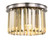 Sydney 3 Light Polished Nickel Flush Mount Golden Teak (Smoky) Royal Cut Crystal (758|1238F16PN-GT/RC)