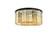 Sydney 8 light Matte Black Flush Mount Golden Teak (Smoky) Royal Cut Crystal (758|1238F31MB-GT/RC)