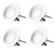 4 Inch Retrofit, 2700k, 100 Degree, Cri90, Es, Ul, 12w, 65w Equivalent, 50000hrs, Lm750, Dimmable (758|R41227RF1-4PK)