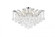 Maria Theresa 8 light Chrome Flush Mount Clear Royal Cut Crystal (758|2800F36C/RC)