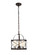 Wren Collection Pendant D15.8 H17.3 Lt:3 Dark Copper Brown and Frosted White Finish (758|LD5013D16DCB)