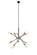 Axel Collection Chandelier D27.2 H32.5 Lt:10 Black and Brass Finish (758|LD8003D28BK)