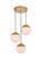 Eclipse 3 Lights Brass Pendant with Frosted White Glass (758|LD6072BR)