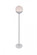 Eclipse 1 Light Chrome Floor Lamp With Frosted White Glass (758|LD6148C)