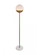 Eclipse 1 Light Brass Floor Lamp With Frosted White Glass (758|LD6150BR)