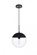 Eclipse 1 Light Black Pendant With Clear Glass (758|LD6039BK)
