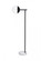 Eclipse 1 Light Black Floor Lamp With Clear Glass (758|LD6099BK)