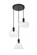 Destry 3 Lights Black Pendant With Clear Glass (758|LD2247BK)