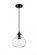 Destry 1 Light Black Pendant With Clear Glass (758|LD2245BK)