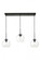 Baxter 3 Lights Black Pendant With Clear Glass (758|LD2236BK)