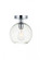 Baxter 1 Light Chrome Flush Mount With Clear Glass (758|LD2204C)
